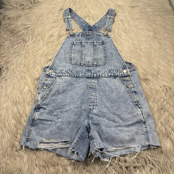 Gap Denim Short Alls Overall Shorts - Picture 1 of 6